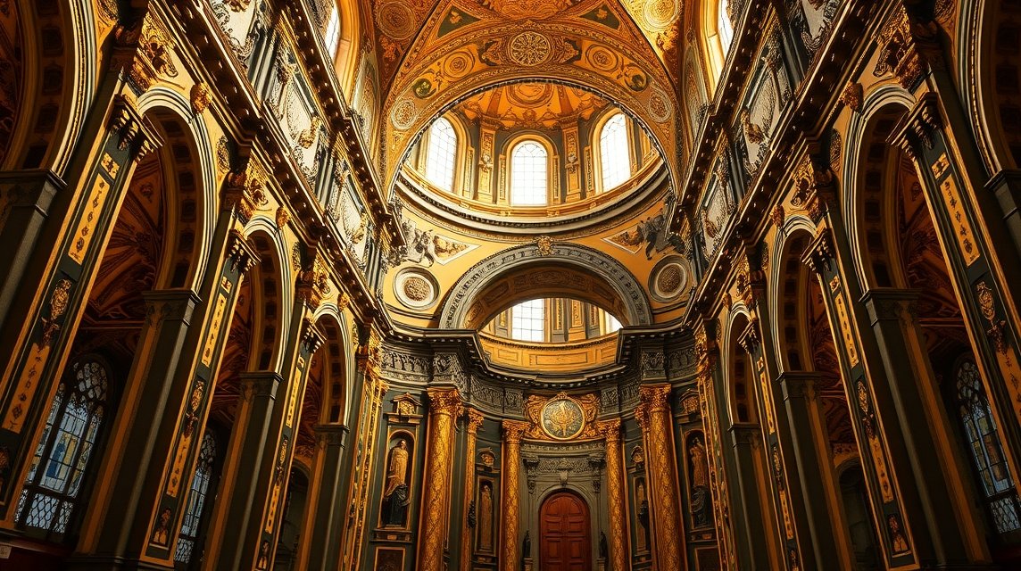 Porto látnivalók - A Szent Ferenc-templom aranyozott belseje 1 A Szent Ferenc-templom aranyozott belseje Porto városában.