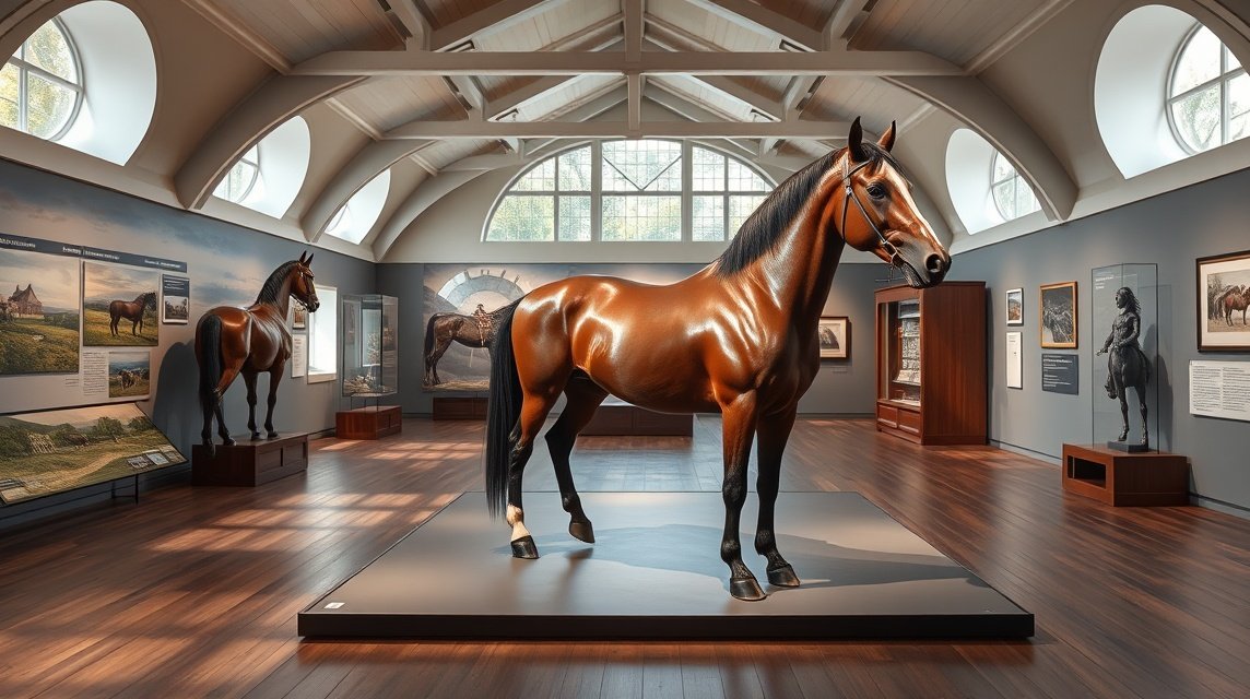 Tarok, a híres dán ló, a Skive Tarok Múzeumban kiállítva.