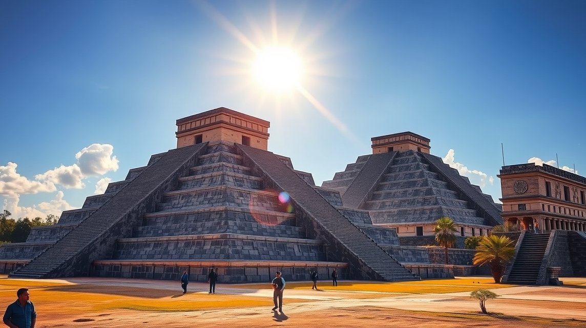 Teotihuacan piramisok a napfényben Mexikóváros közelében