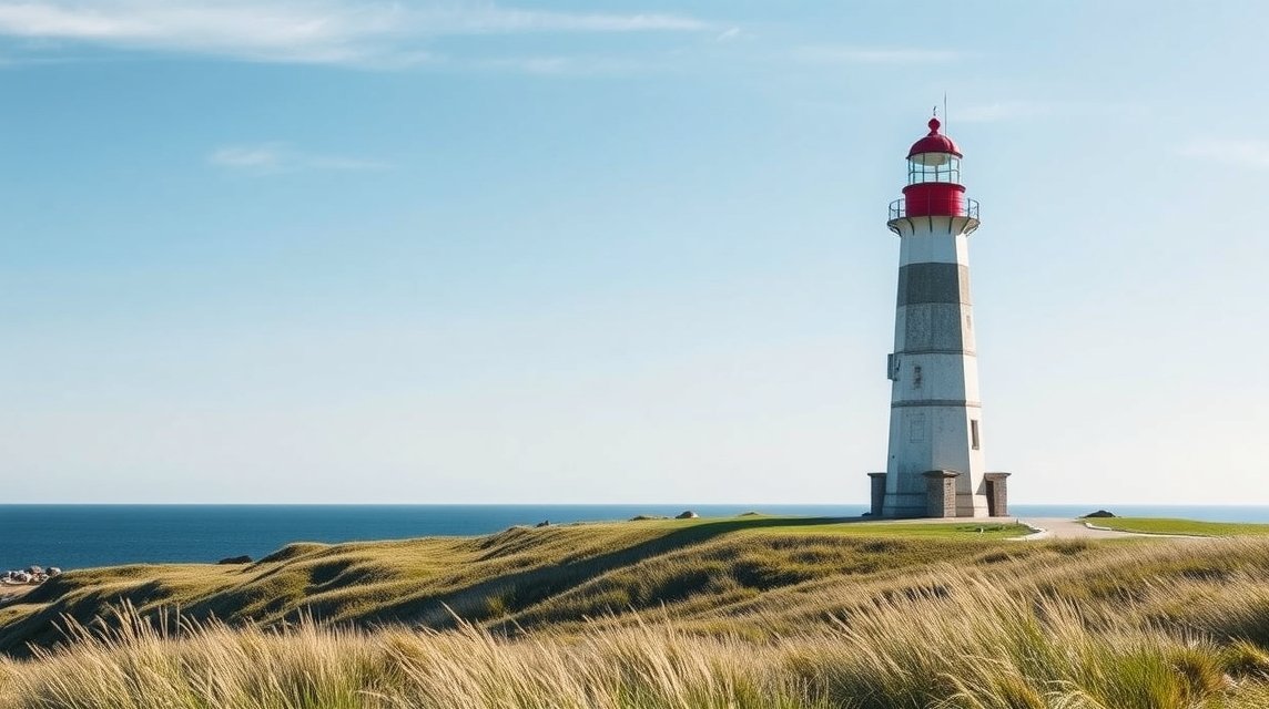 A Vippefyret, billenő világítótorony Skagenben, Dánia.