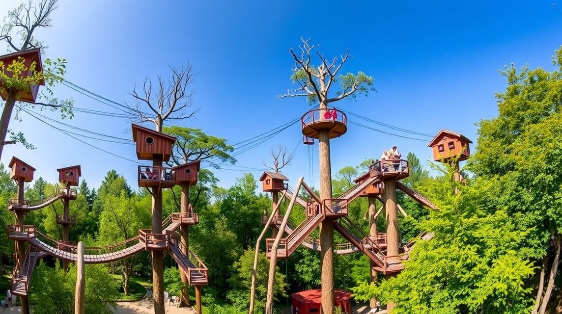 WOW PARK lombkorona játszótér Billundban izgalmas felfedezésre vár.