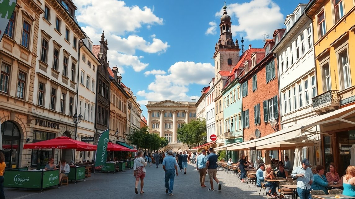 Zágráb egy hétvégére: Miért érdemes megállni a fővárosban a tenger felé? 1 Zágráb hangulatos utcája kávézókkal és történelmi épületekkel