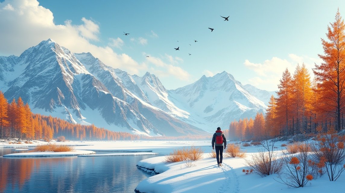 Tél az Altában: hófödte hegyek és őszi színek csodálatos tája