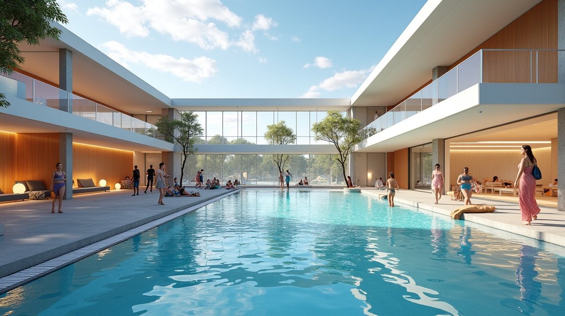 Aquarama fürdő és spa Kristiansandban, relaxáló medence látványa