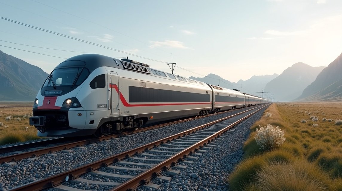 Modern vonat közlekedik Drammen és Oslo között Norvégiában