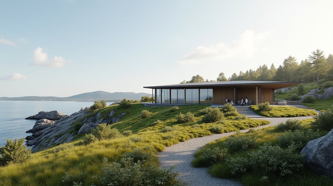 A Færder Nemzeti Park látogatóközpontja Tønsberg közelében.