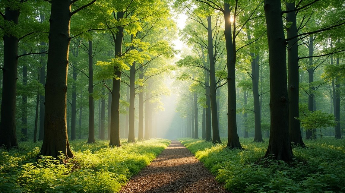 Bøkeskogen bükkfaerdőjének zöld ösvényei Norvégiában