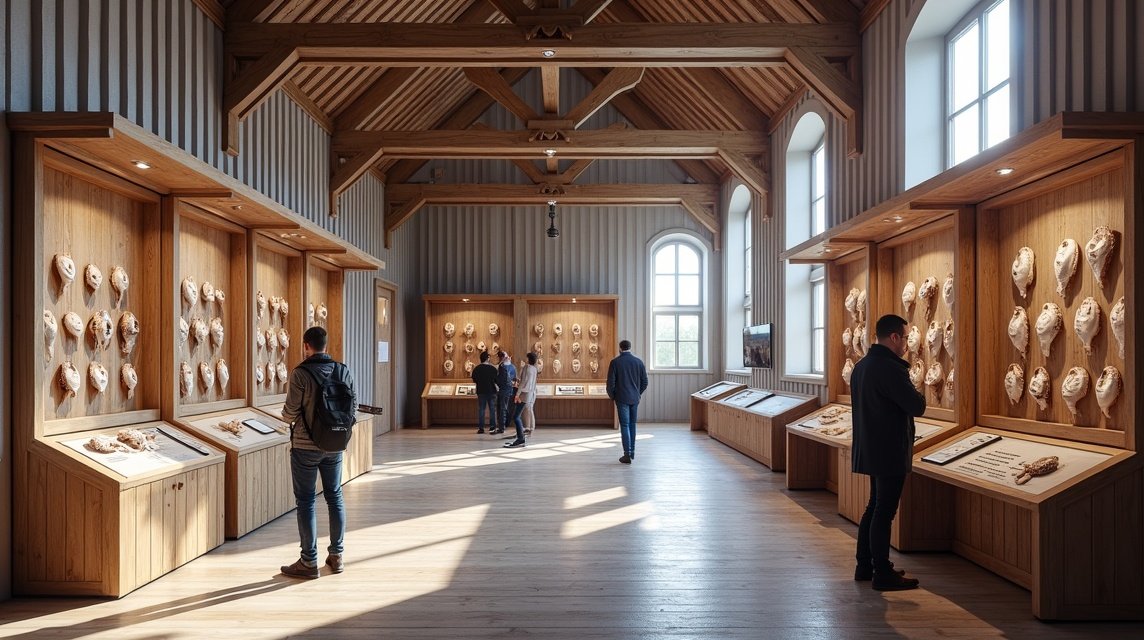 Klippfisk múzeum kiállítási tere, látogatók a szárított tőkehal történetével