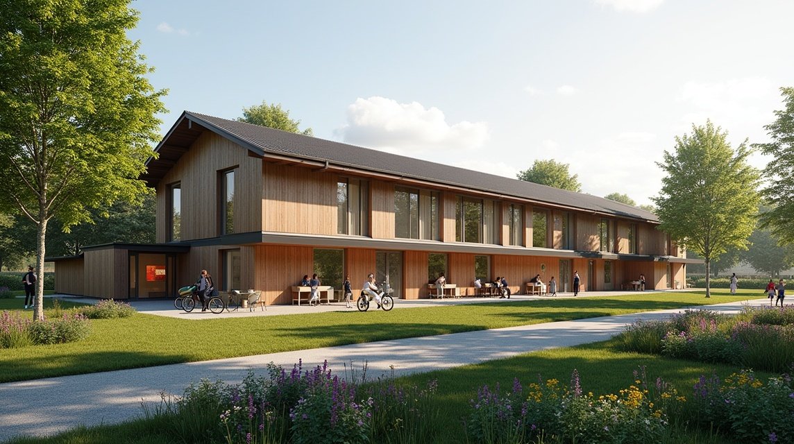 Røed Gård művészeti központ nyugodt környezetben, kulturális eseményekkel.