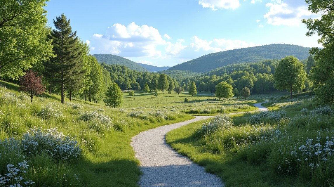 Rogaland Arborétum zöld táj Sandnesben