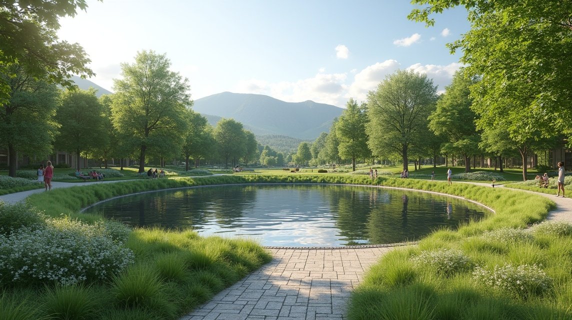 Kristiansund Vanndamman park tóparti séták és zöld kertek