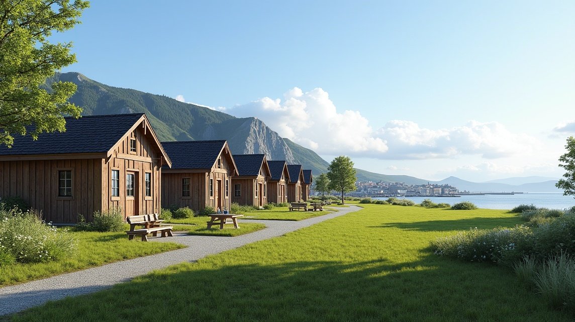 Sunnmøre Múzeum régi halász- és gazdaházai Ålesundban