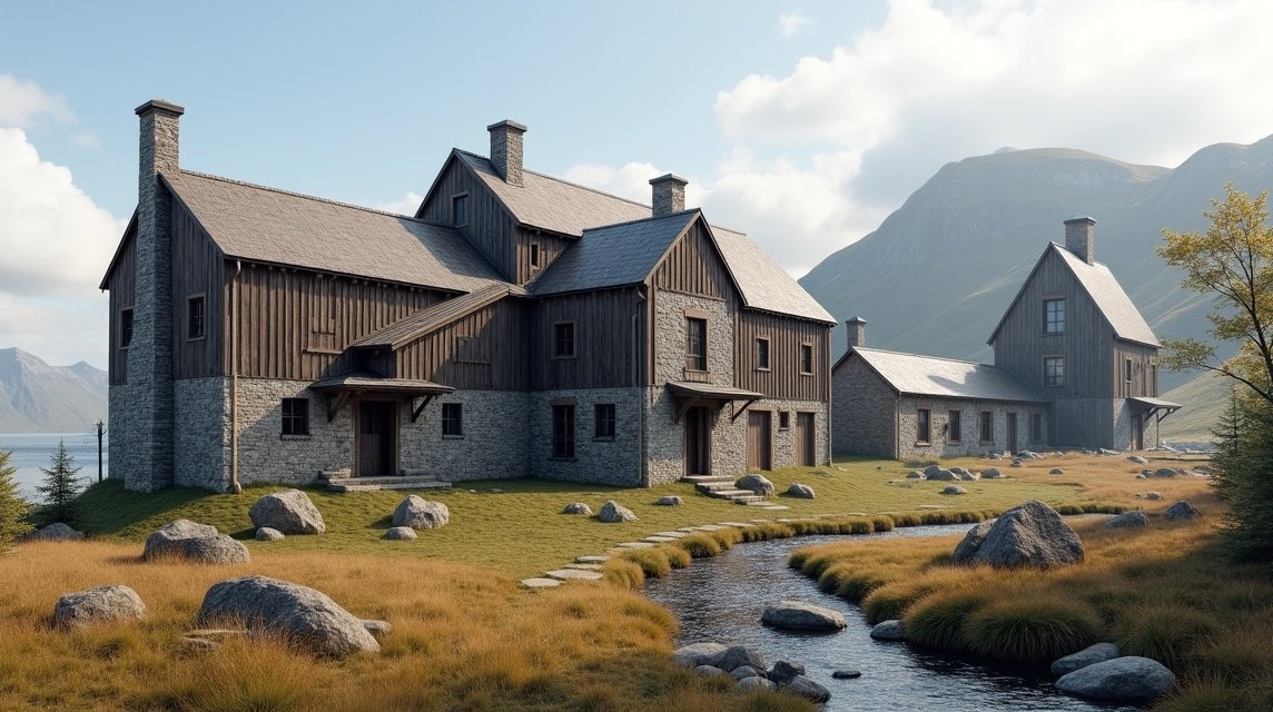 Kongsberg látnivalók - Sakkerhusene (Bányászépületek) 1 Sakkerhusene bányászépületek Kongsbergben Norvégiában