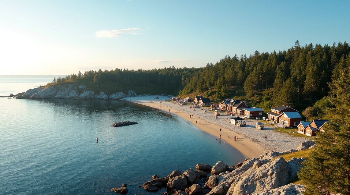 Tønsberg varázslatos Roar strandja naplementében