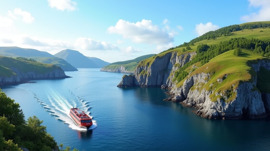 Hajókirándulás a gyönyörű Utsira szigetén Haugesund közelében.
