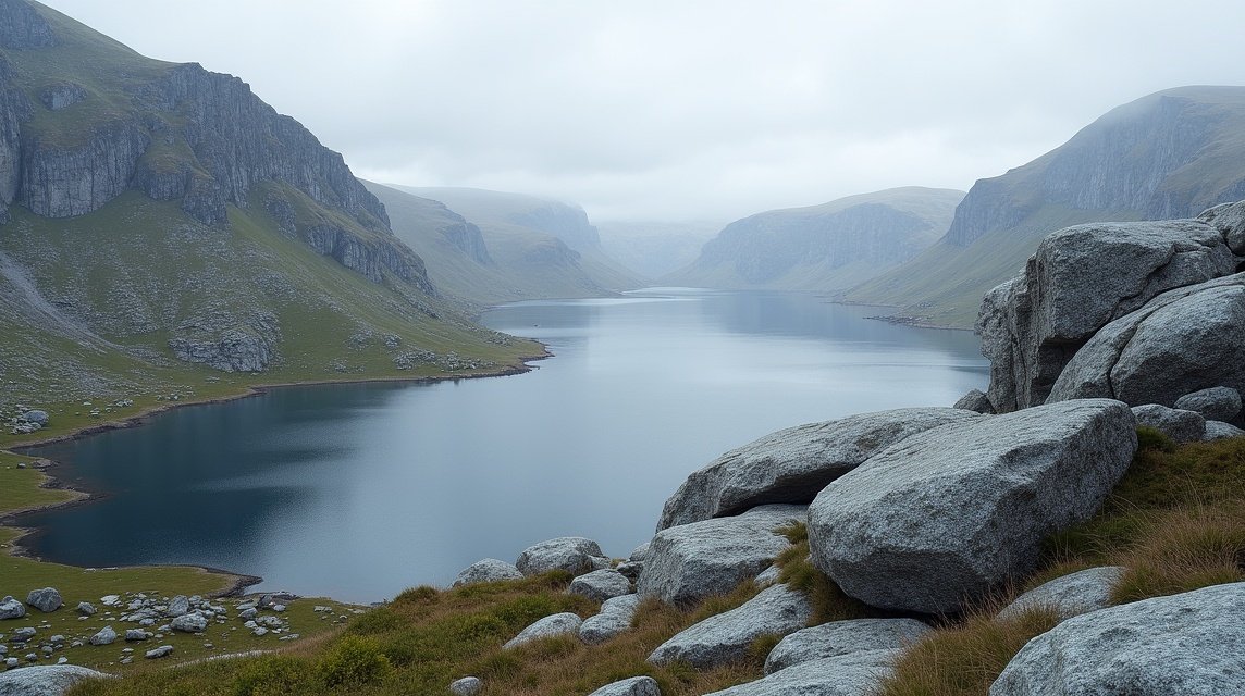 A Verdenssvaet sziklafelület lenyűgöző fjorddal Narvik közelében