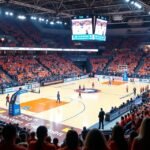 Drammen sportesemény a kézilabdában, szurkolók szenvedéllyel