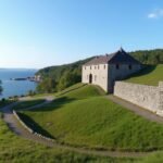 Kongsten erőd Fredrikstad panorámás kilátással a fjordra