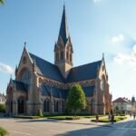 Kristiansand Katedrális impozáns épülete a város szívében.