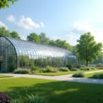 Oslo Botanikus Kert üvegházai a zöld természetben