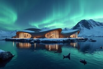 Polaria élményközpont Tromsø éjszakai fényekkel és fókákkal