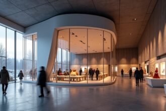 A Perspektivet Múzeum belső tere Tromsø városában.