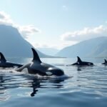 Bálnák és orkáknak Tromsø fjordjaiban a természet csodája