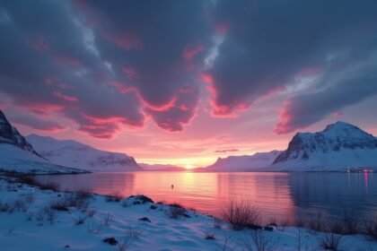 Tromsø éjféli nap és sarki éjszaka varázsa a fjordon