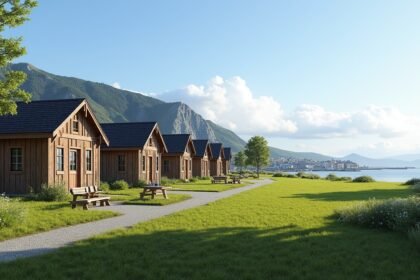 Sunnmøre Múzeum régi halász- és gazdaházai Ålesundban