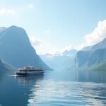Hajókirándulás a Hjørundfjord fjordban Ålesund közelében.