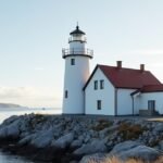 Molja világítótorony és Hotel Brosundet Ålesundban, Norvégiában.