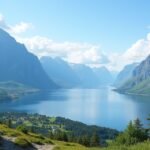 A Sunnmøre-alpok lenyűgöző fjordjának panorámája