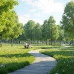 Sandnes zöld szíve, Sandvedparken: park, fák, sétaútvonal