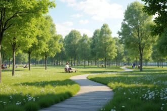 Sandnes zöld szíve, Sandvedparken: park, fák, sétaútvonal