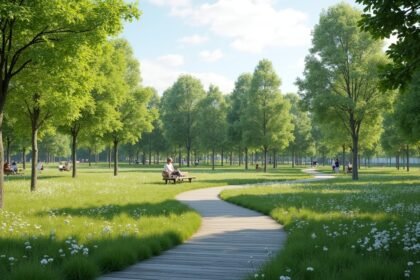 Sandnes zöld szíve, Sandvedparken: park, fák, sétaútvonal