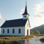 A Sandnes Templom gyönyörű építészete Norvégiában