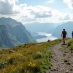 Túrázók a Sandnes körüli hegyekben és völgyekben, Norvégia