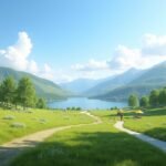 A gyönyörű Melsheia rekreációs terület Sandnesben, Norvégiában.