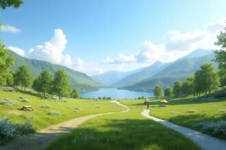 A gyönyörű Melsheia rekreációs terület Sandnesben, Norvégiában.