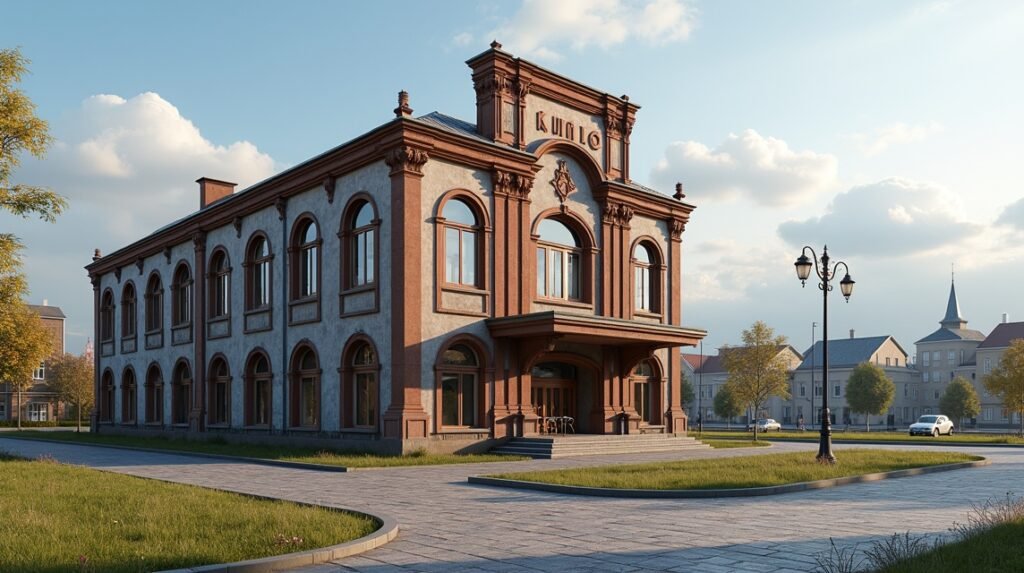 A KinoKino régi mozi épülete Sandnesben, Norvégiában.