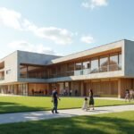 A Sandnes Múzeum modern épülete zöld környezetben.