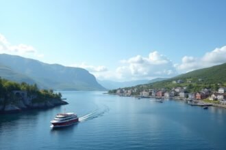 Hajóút Sandnes és Stavanger között a gyönyörű fjordokban