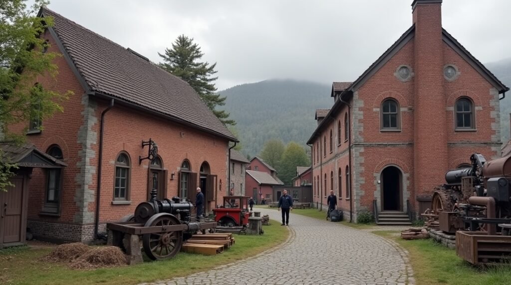 Tégla- és cserépgyártás öröksége Sandnesben, Norvégiában.