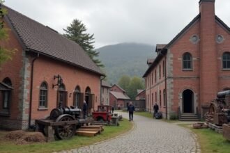 Tégla- és cserépgyártás öröksége Sandnesben, Norvégiában.