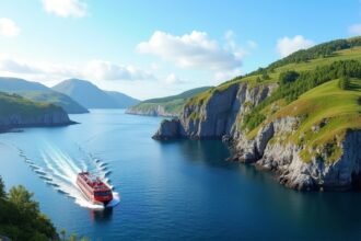 Hajókirándulás a gyönyörű Utsira szigetén Haugesund közelében.
