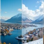 Haugesund látkép különböző évszakokban