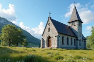 Sem templom romjai Tønsberg közelében, Norvégia.