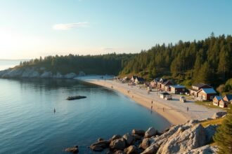 Tønsberg varázslatos Roar strandja naplementében