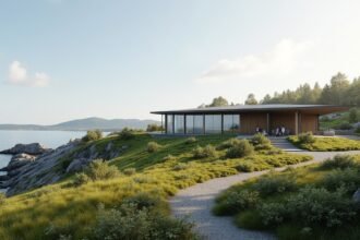 A Færder Nemzeti Park látogatóközpontja Tønsberg közelében.