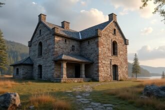 A régi városháza romantikus romjai Tønsbergben